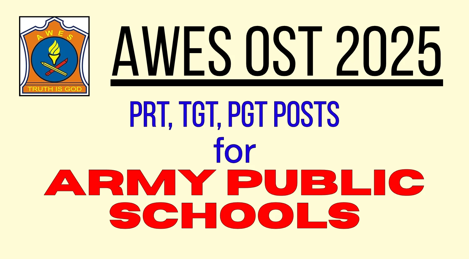 AWES Army Public School OST Recruitment 2025
