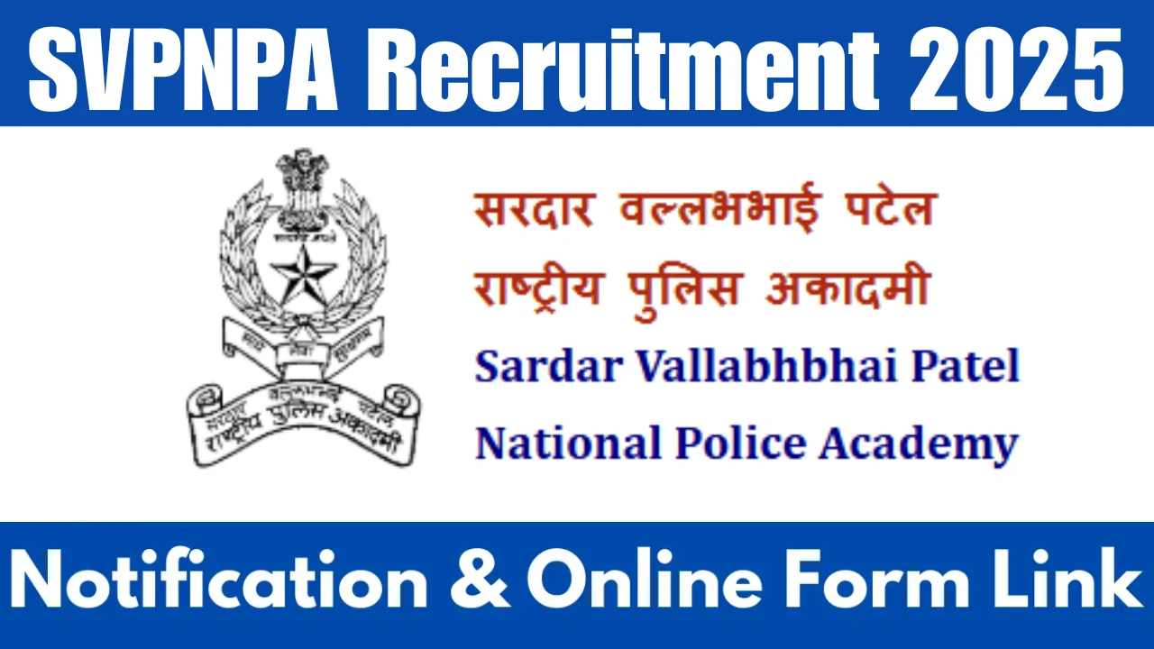 SVP National Police Academy Visiting Professor Recruitment 2025