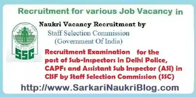 SSC उप-निरीक्षक दिल्ली पुलिस CAPF परीक्षा SSC उप-निरीक्षक दिल्ली पुलिस CAPF परीक्षा