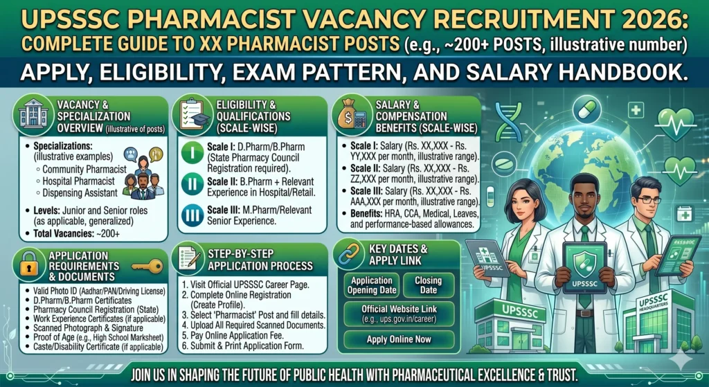 UPSSSC Pharmacist Vacancy Recruitment 2026