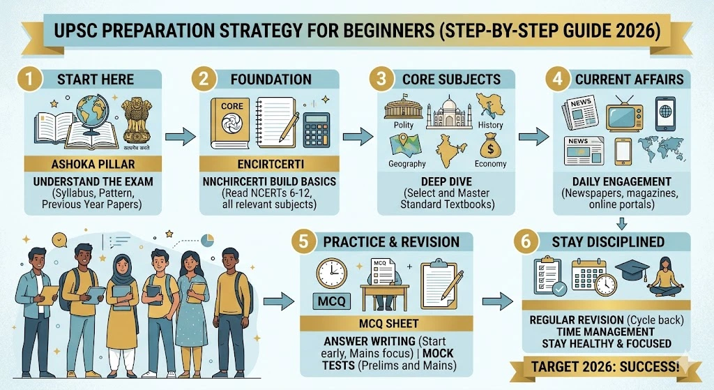 UPSC Preparation Strategy 2026 for Beginners: Complete Guide