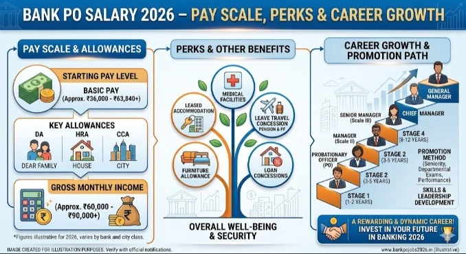 Bank PO Salary 2026 – Pay Scale, Perks & Career Growth