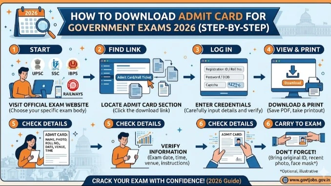 How to Download Admit Card for Government Exams 2026 (Step-by-Step)