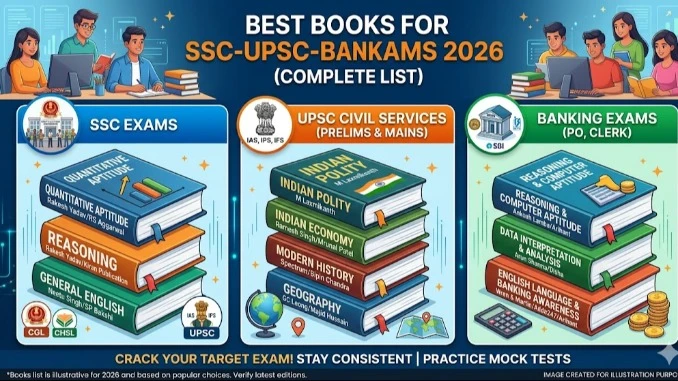Best Books for SSC-UPSC-Banking Exams 2026 (Complete List)