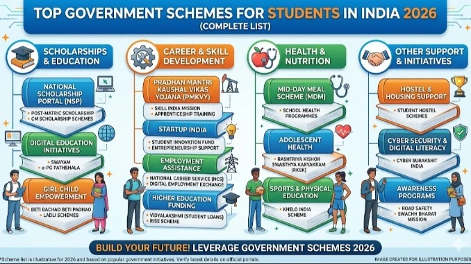 Top Government Schemes for Students in India 2026 (Complete List)