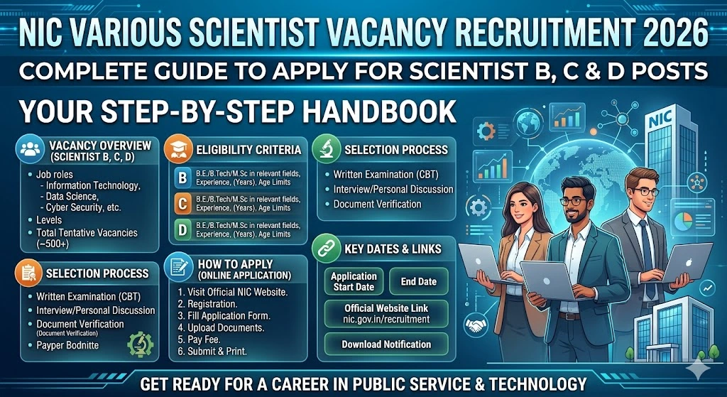 NIC Various Scientist Vacancy Recruitment 2026