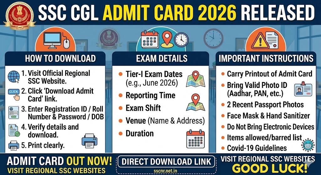 SSC CGL Admit Card 2026 Released