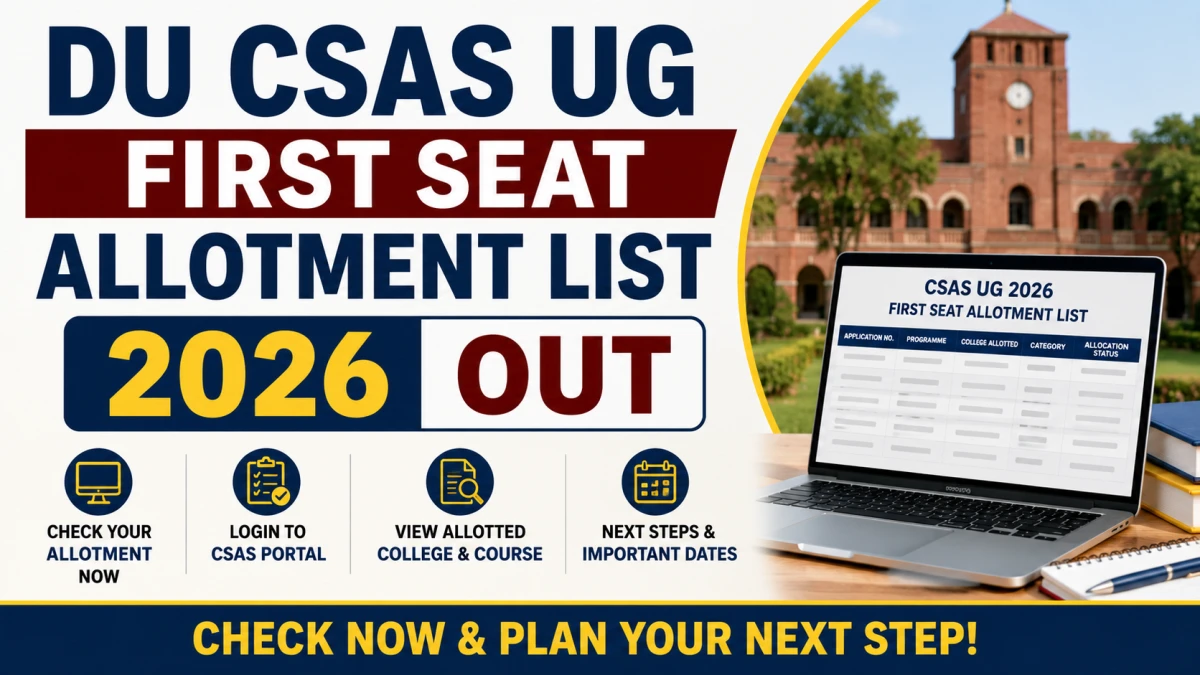 DU UG First Seat Allotment 2026 Released